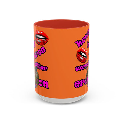 hoes b4 bros - Accent Mug (crusta)