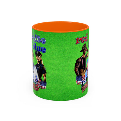 rw&b lives matter - Accent Mug (green turf)