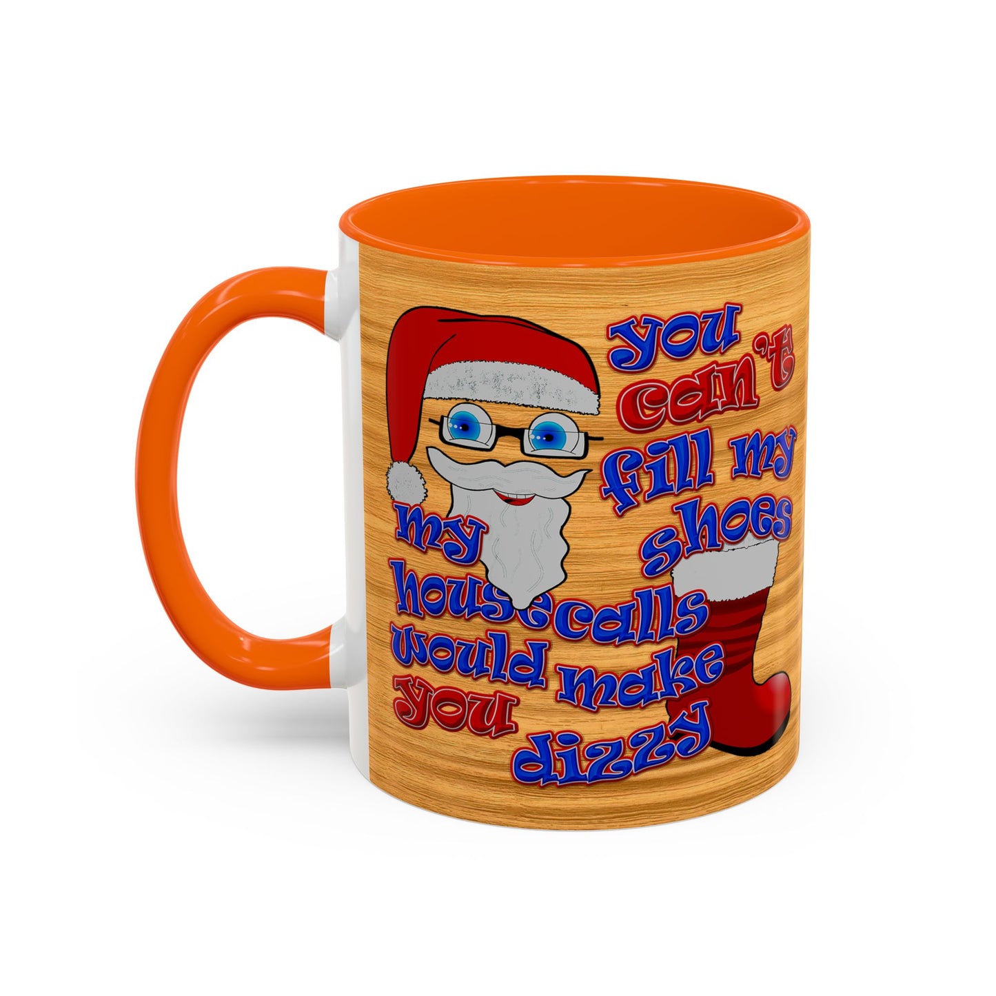 santa's shoes - Accent Mug (butterscotch wood finish)