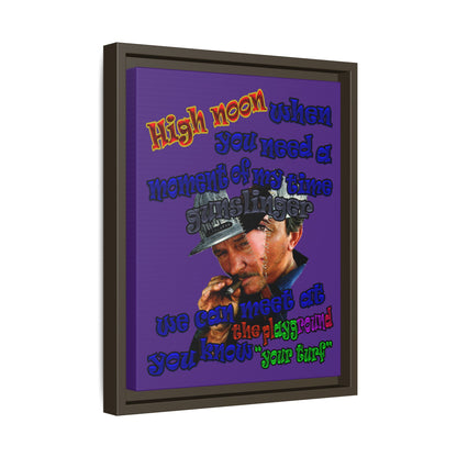 high noon - framed canvas art (purple)