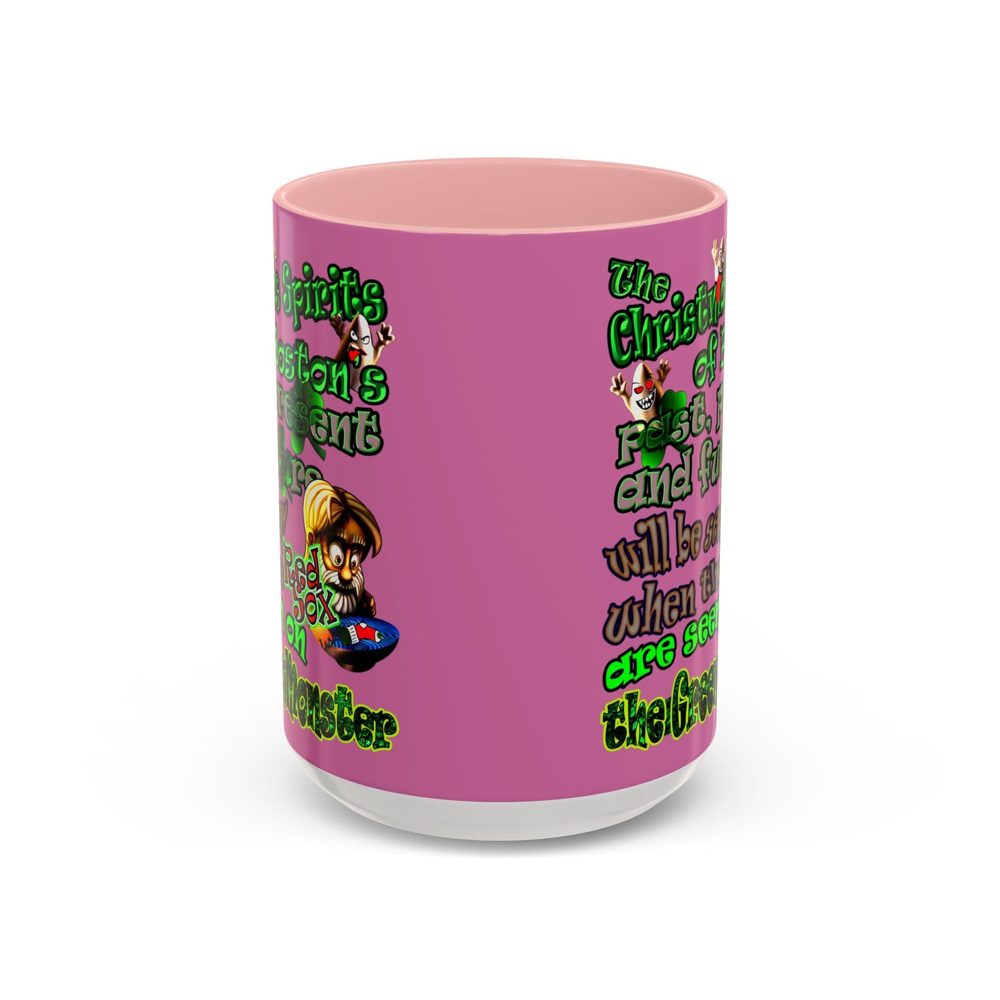 christmas spirits of boston - Accent Mug (light pink)