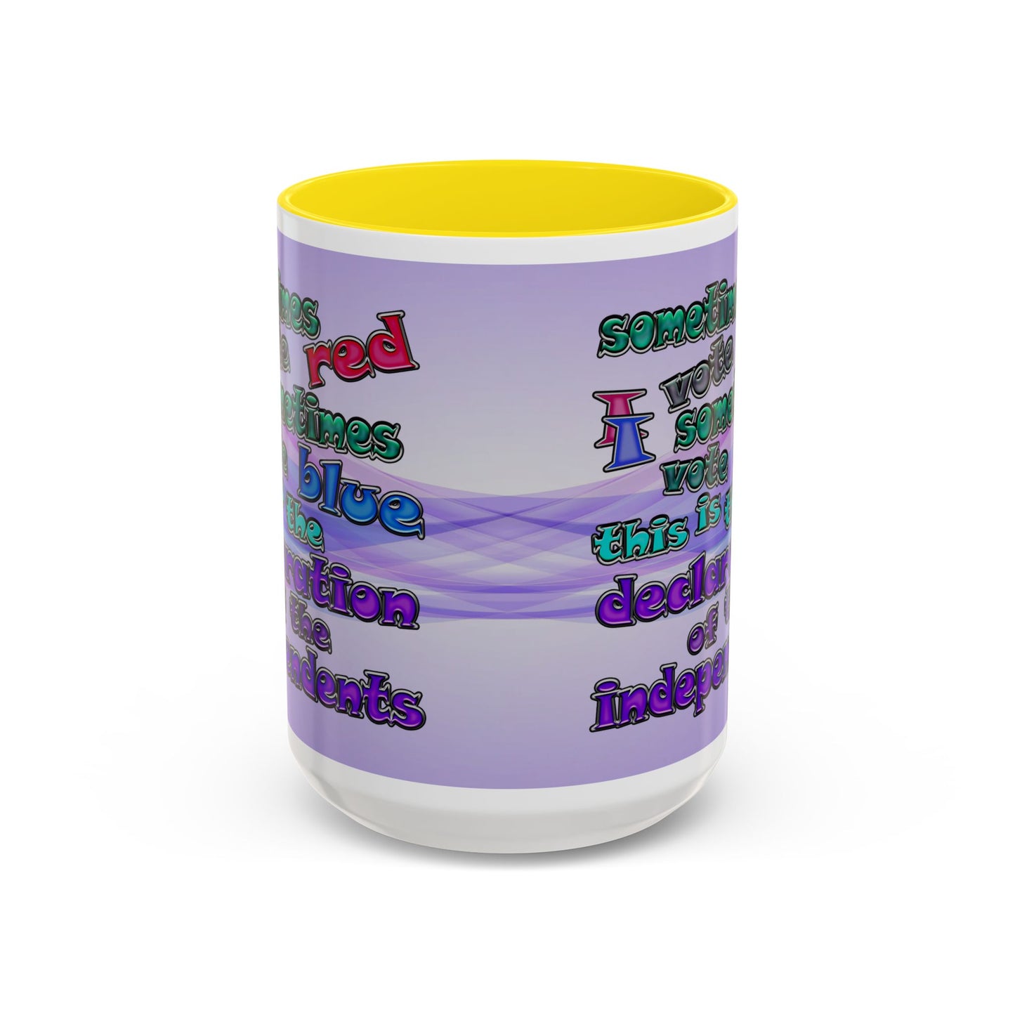 declaration of the independents - Accent Mug (light blue-pink wave)