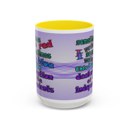 declaration of the independents - Accent Mug (light blue-pink wave)