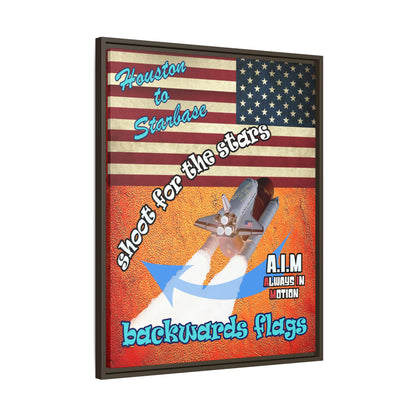 shoot for the stars - framed canvas art (burnt orange)