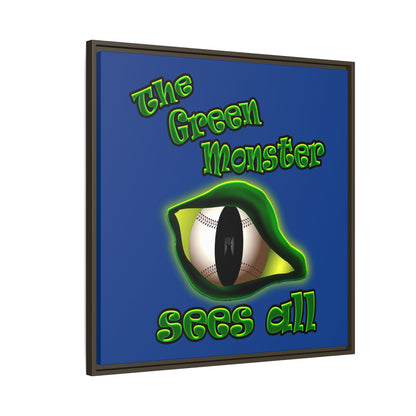 green monster - framed canvas art (dark blue)