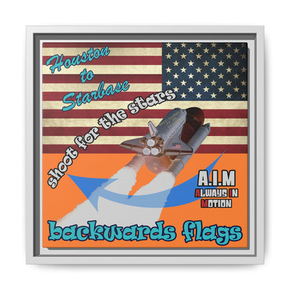 shoot for the stars - framed canvas art (crusta)