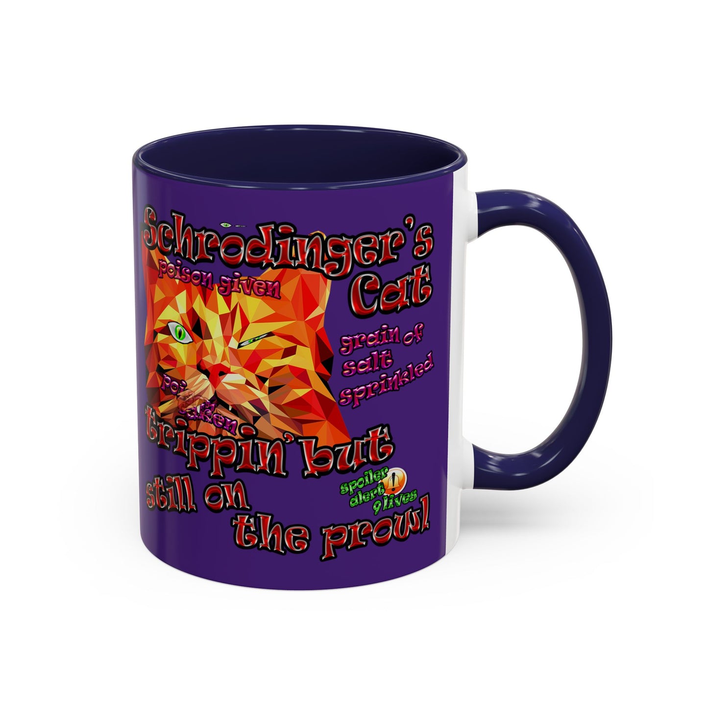 schrodinger's cat - Accent Mug (purple)
