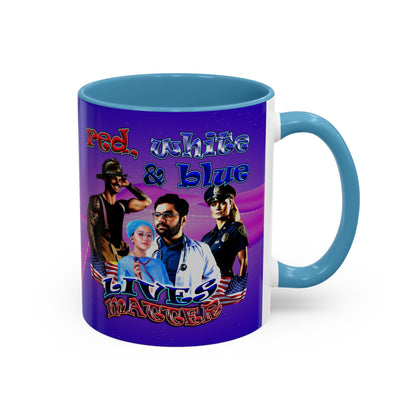 rw&b lives matter - Accent Mug (purple-pink wave)