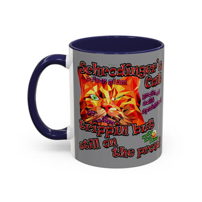 schrodinger's cat - Accent Mug (grey)