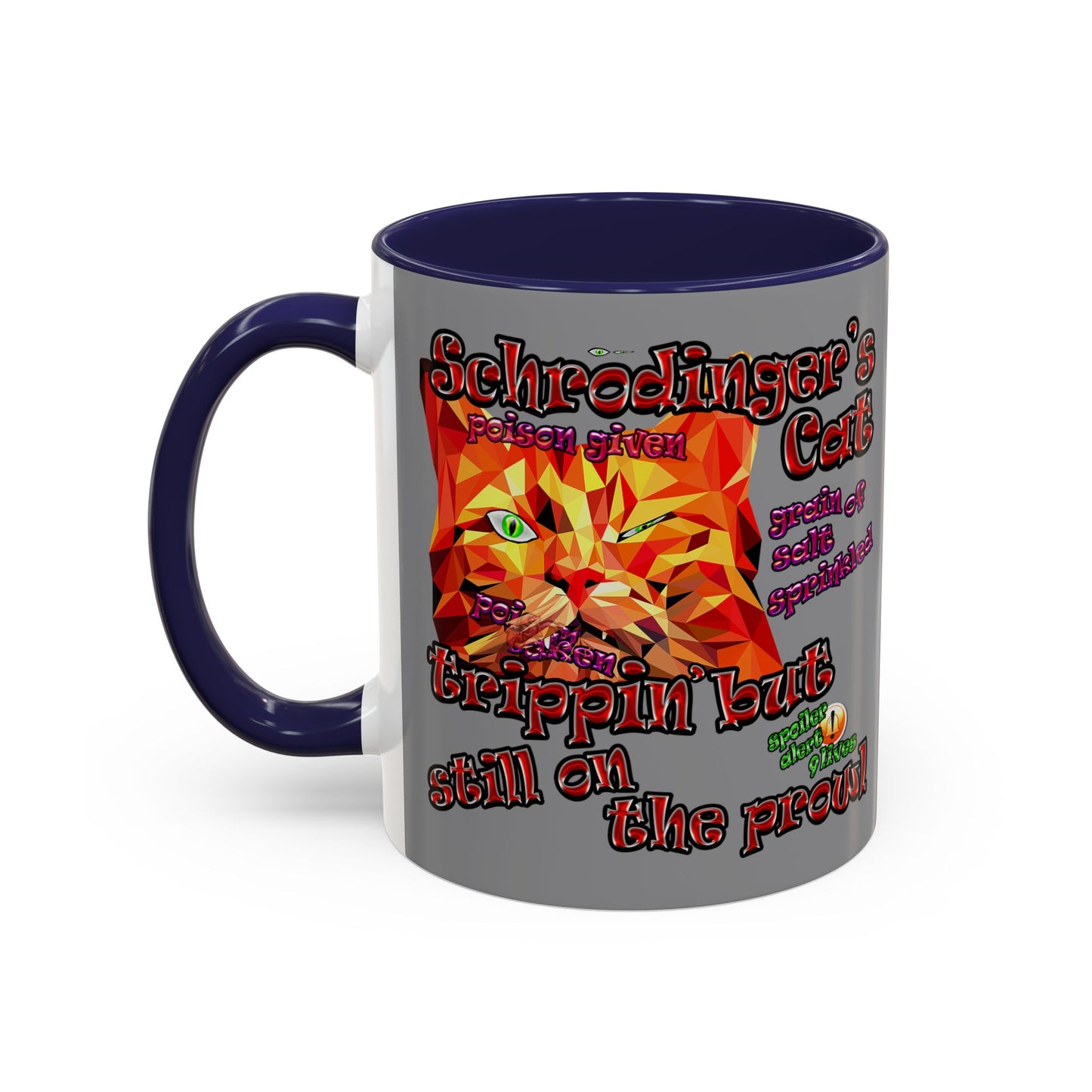 schrodinger's cat - Accent Mug (grey)