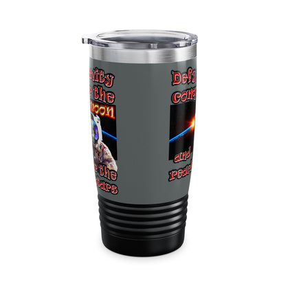 defy conquer reach - Ringneck Tumbler, 20oz (dark grey)