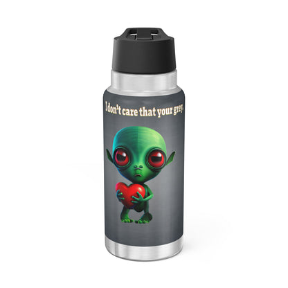 I don't care that your grey - Gator Tumbler, 32oz  (grey-light grey)