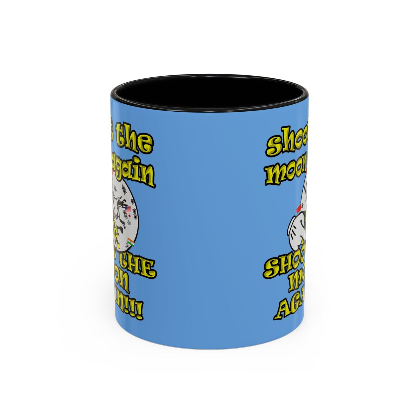 shoot the moon again - Accent Mug (light blue)