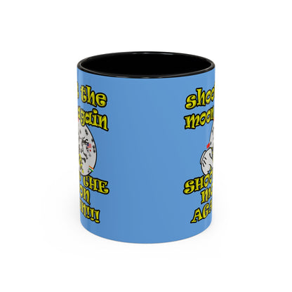 shoot the moon again - Accent Mug (light blue)