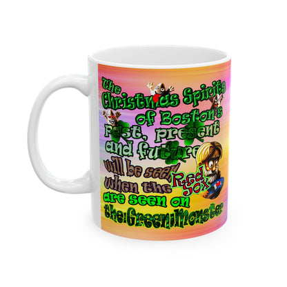 christmas spirits of boston - White Mug (color blur)