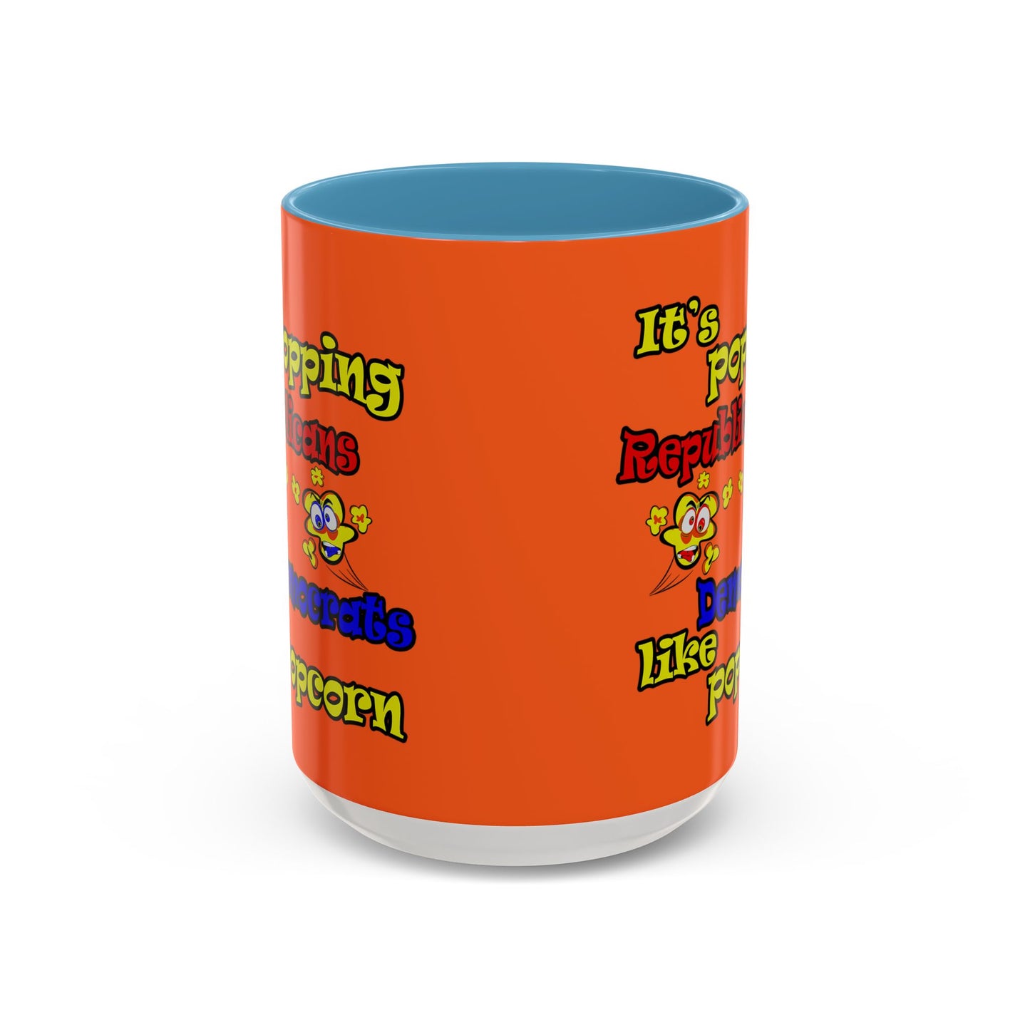 popping like popcorn - Accent Mug (orange)