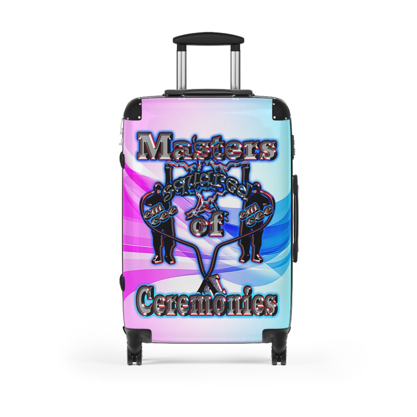 em cee squared - Suitcase (light blue-pink wave)