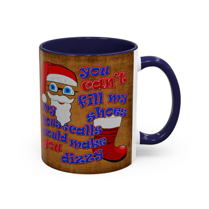santa's shoes - Accent Mug (brown papyrus)