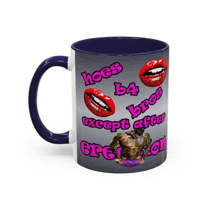 hoes b4 bros - Accent Mug (brushed nickel)