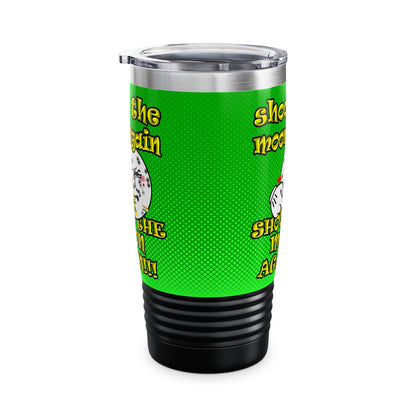 shoot the moon again - Ringneck Tumbler, 20oz (logo green)
