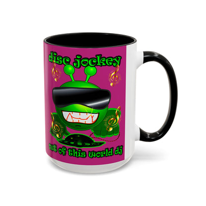 disc jockey - Accent Mug (pink)