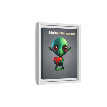 I don't care that your grey - framed canvas art (grey-light grey)