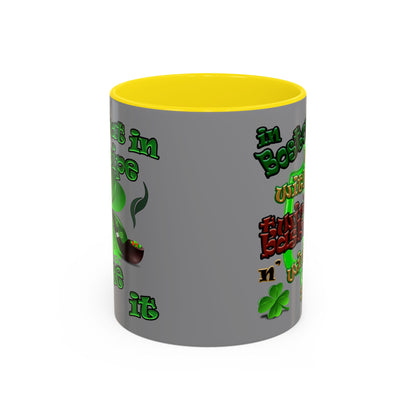 celtics logo - Accent Mug (grey)