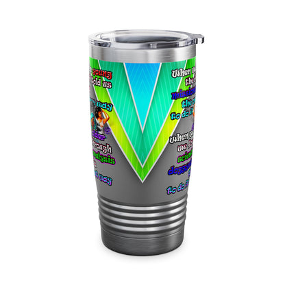 doggystyle - Ringneck Tumbler, 20oz (rainbow split)