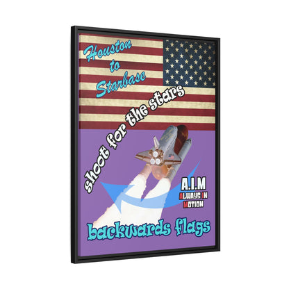 shoot for the stars - framed canvas art (light purple)