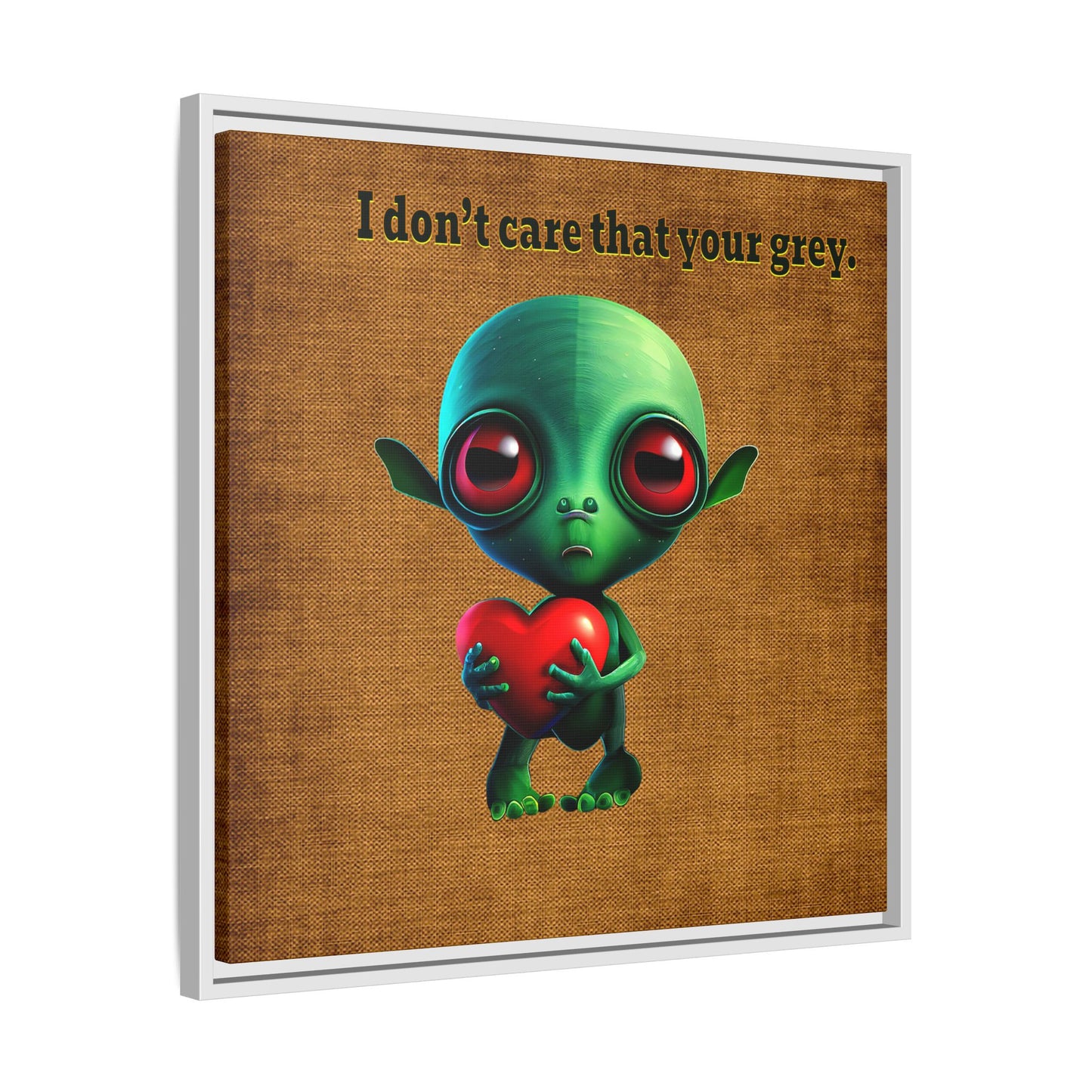 I don't care that your grey - framed canvas art (brown papyrus)