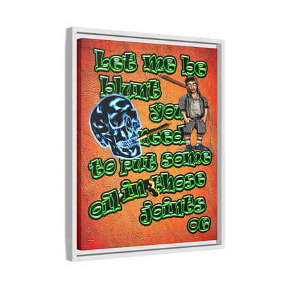 og - framed canvas art (burnt orange)