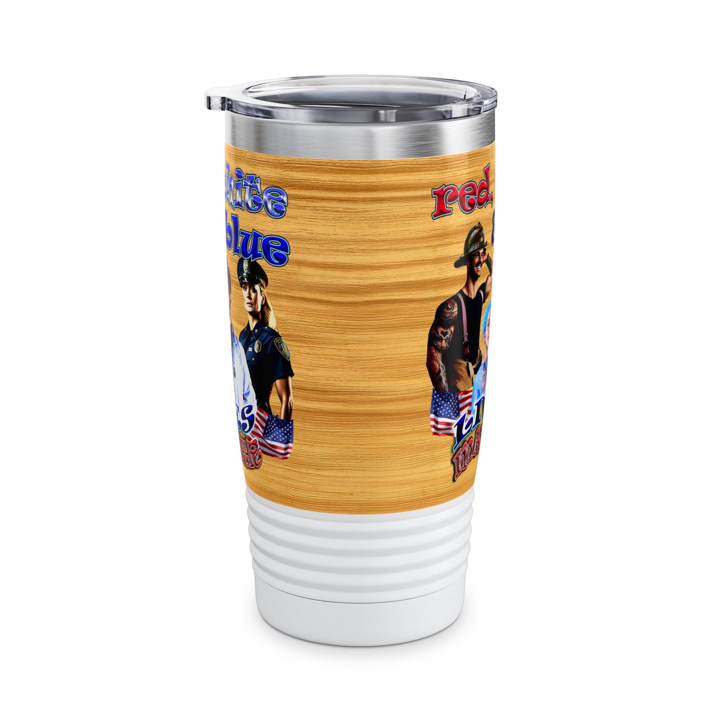 rw&b lives matter - Ringneck Tumbler, 20oz (butterscotch wood finish)