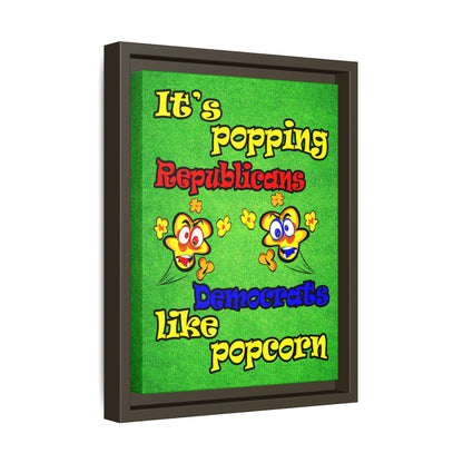 popping like popcorn - framed canvas art (green turf)