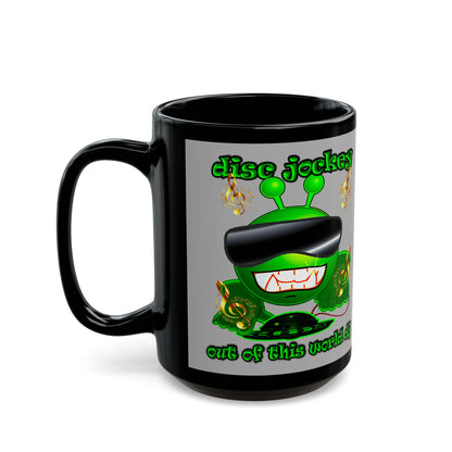 disc jockey - Black Mug (light grey)