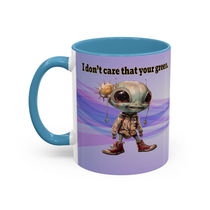 I don't care that your grey - Accent Mug (light blue-pink wave)