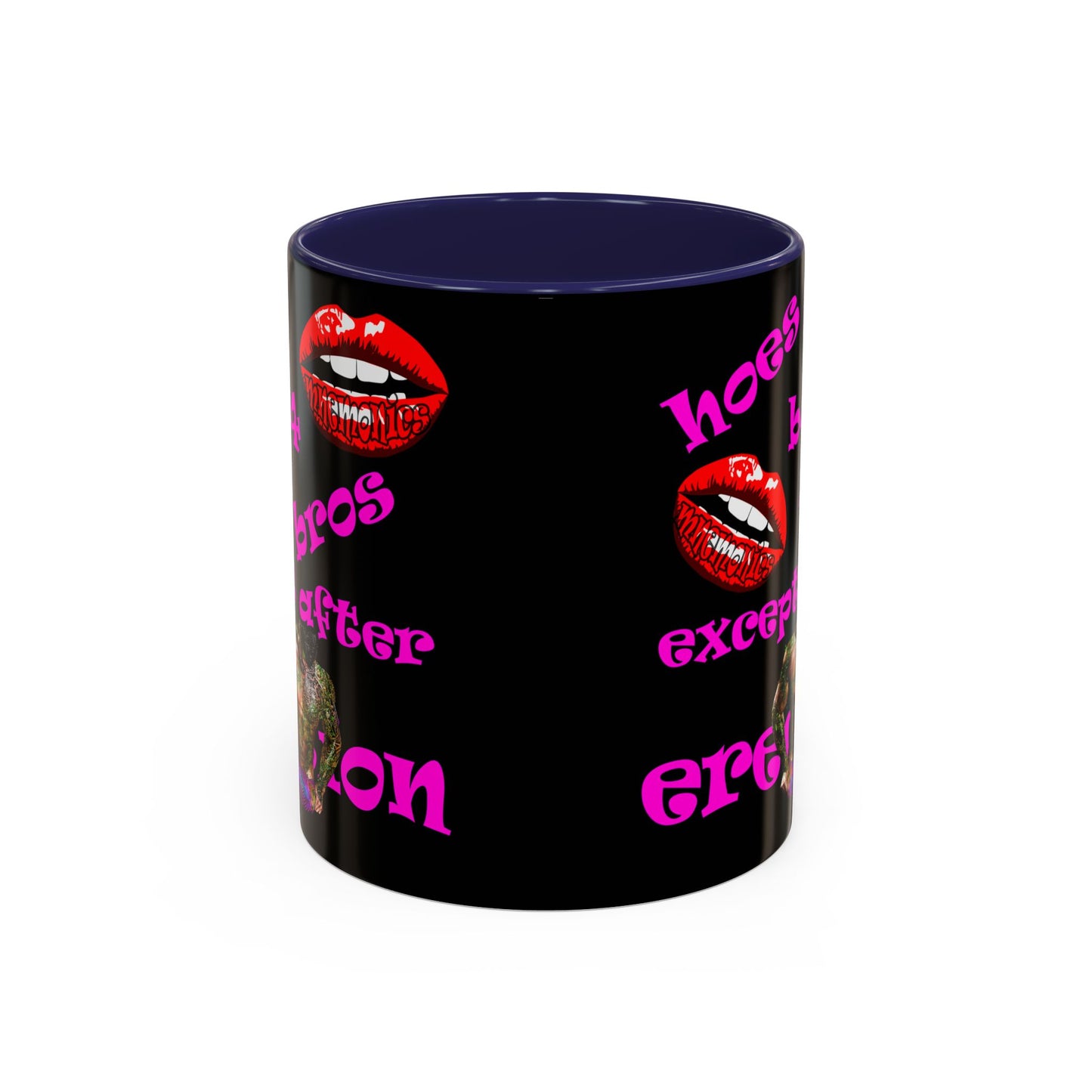 hoes b4 bros - Accent Mug (black)