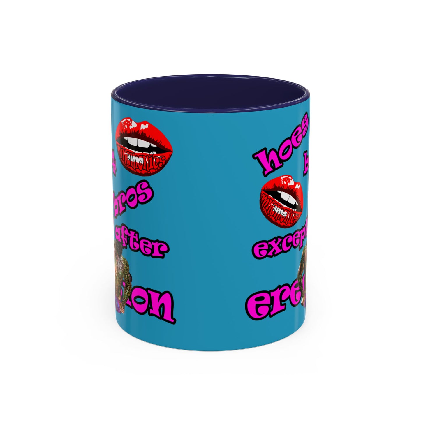 hoes b4 bros - Accent Mug (turquoise)
