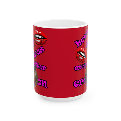 hoes b4 bros - White Mug (dark red)
