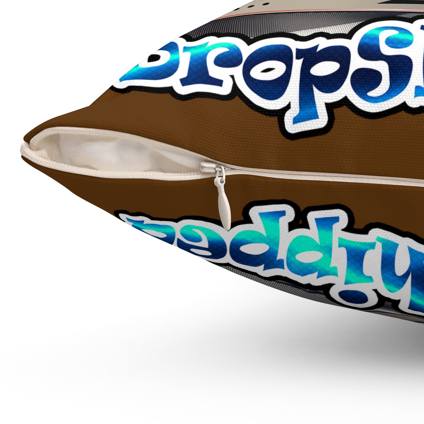 logo - Spun Polyester Square Pillow - (brown)