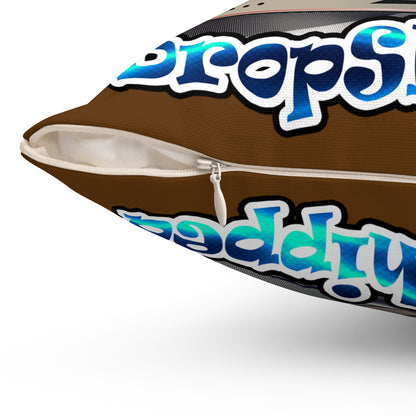 logo - Spun Polyester Square Pillow - (brown)