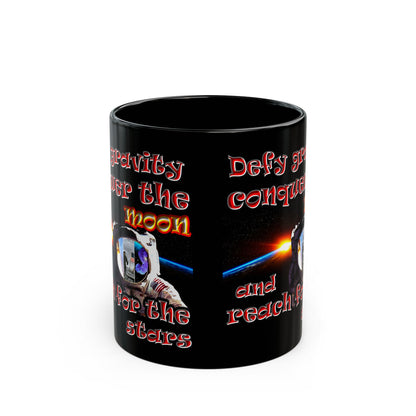 defy conquer reach - Black Mug (black)