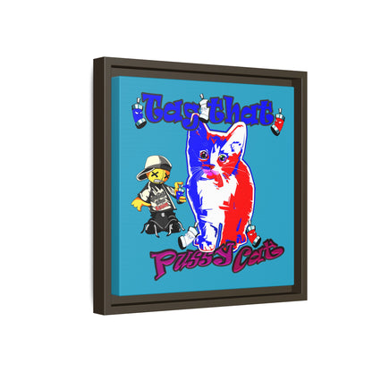 tag that - framed canvas art (turquoise)