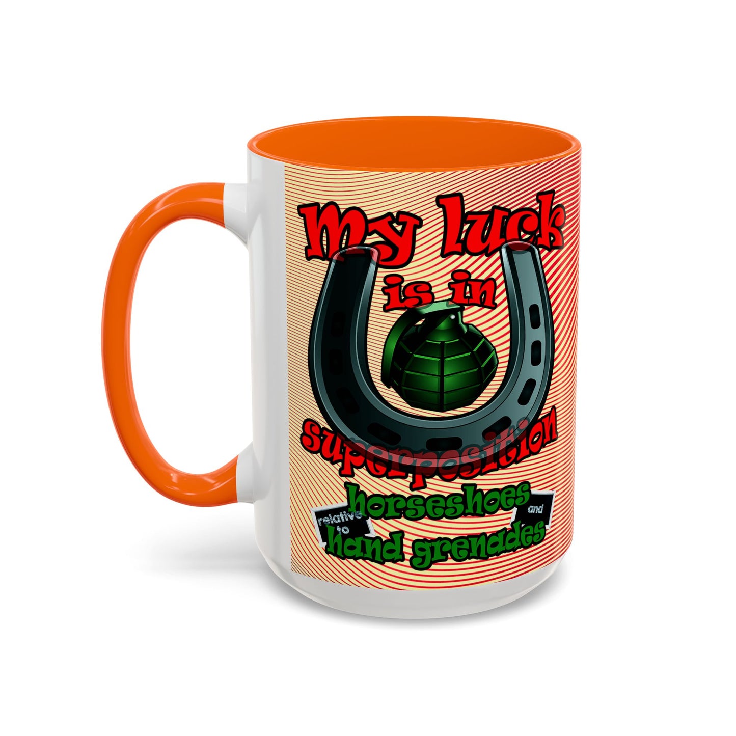 my luck - Accent Mug (yellow-orange wave)