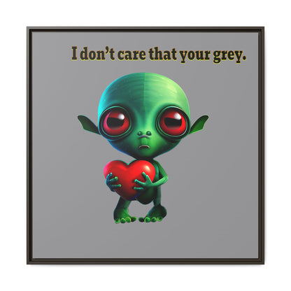 I don't care that your grey - framed canvas art (grey)