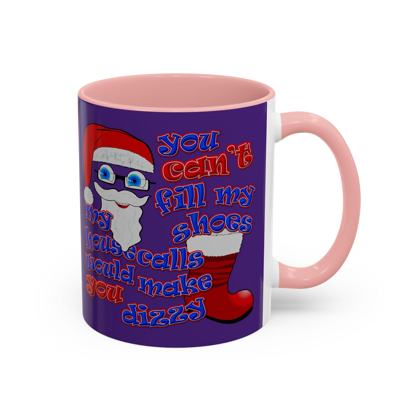 santa's shoes - Accent Mug (purple)