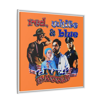 rw&b lives matter - framed canvas art (crusta)