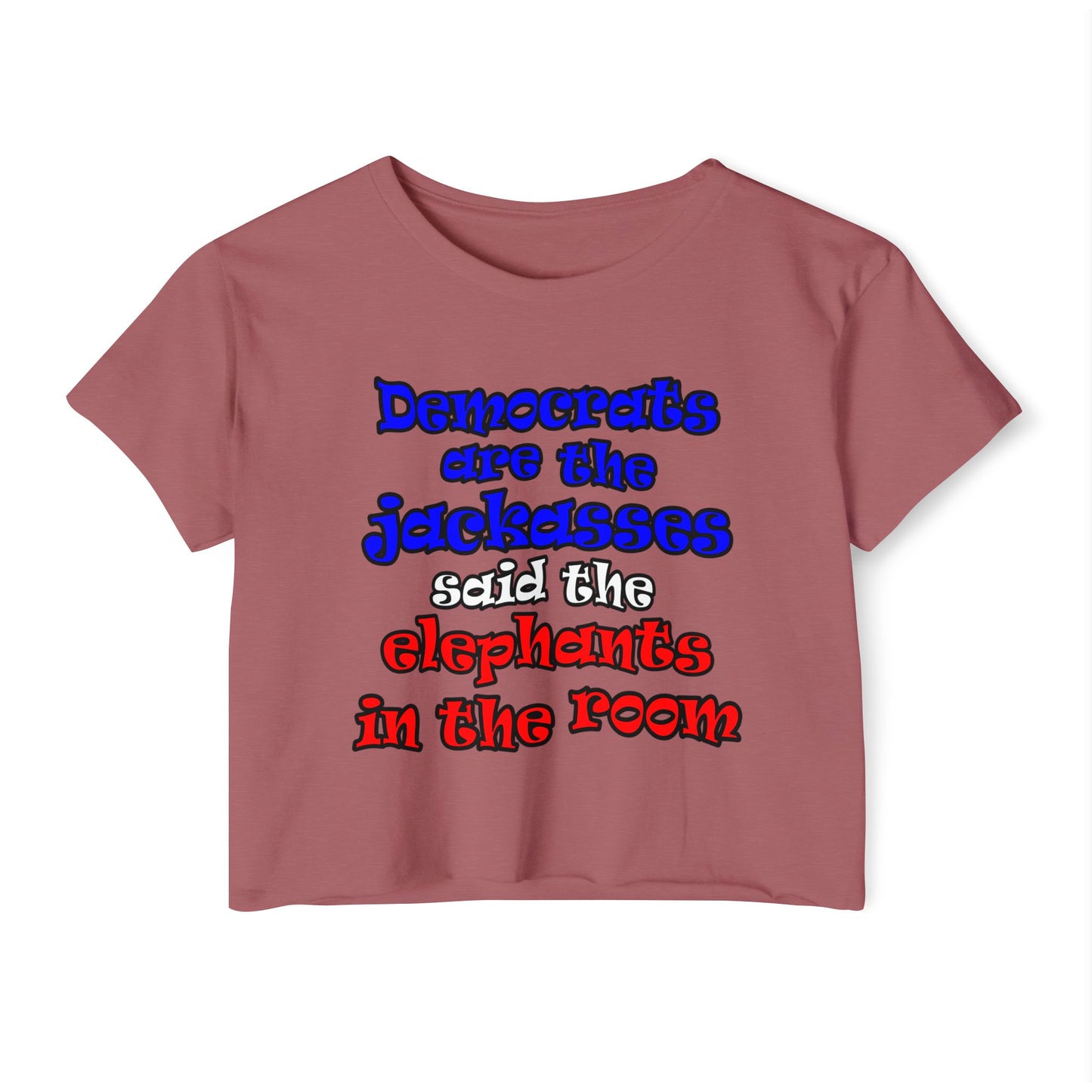 donkeys and elephants - Women's Festival Crop Top
