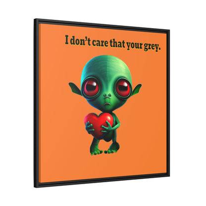 I don't care that your grey - framed canvas art (crusta)
