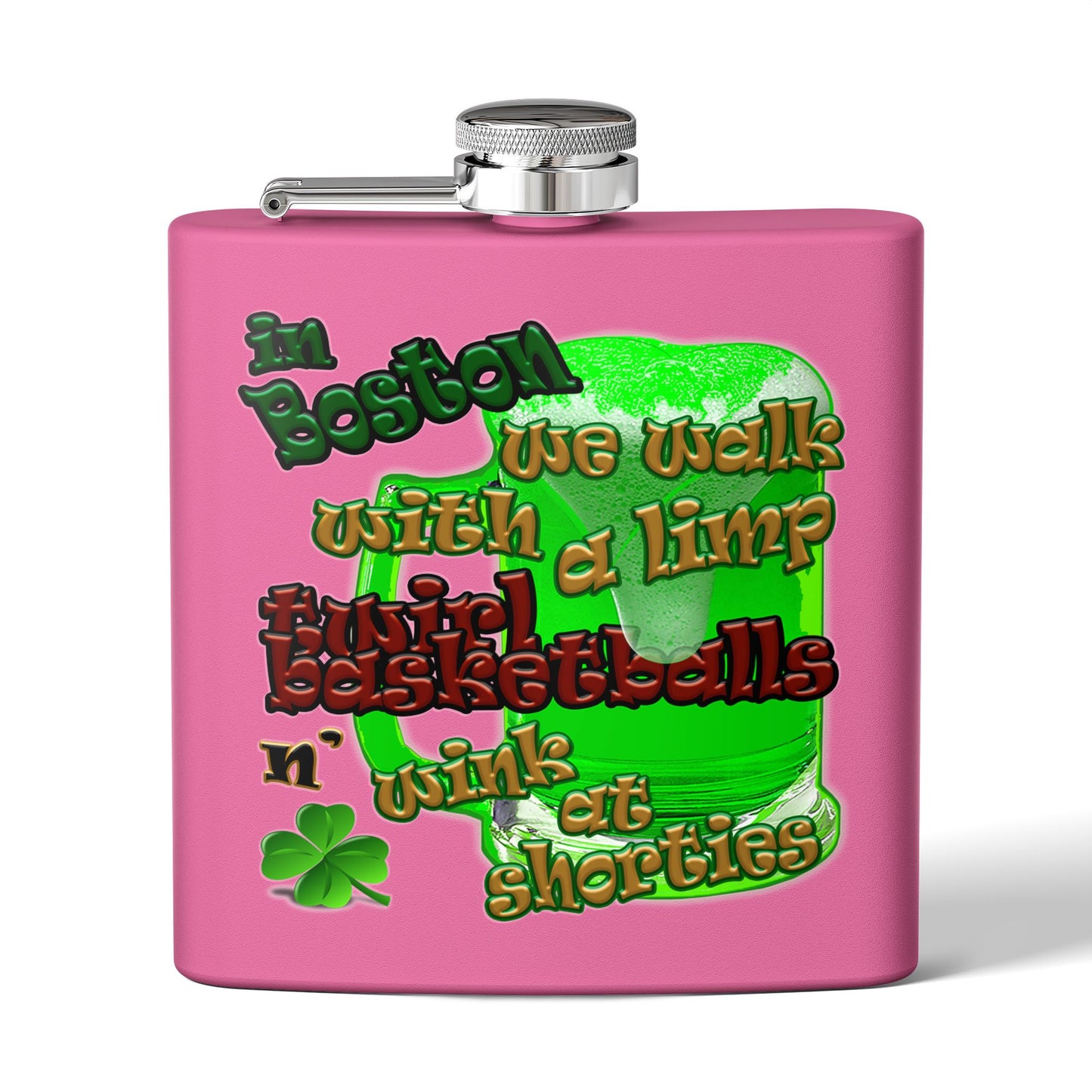 celtics logo - Stainless Steel Flask