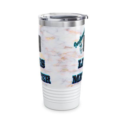 irrelevant - Ringneck Tumbler, 20oz (white marble)